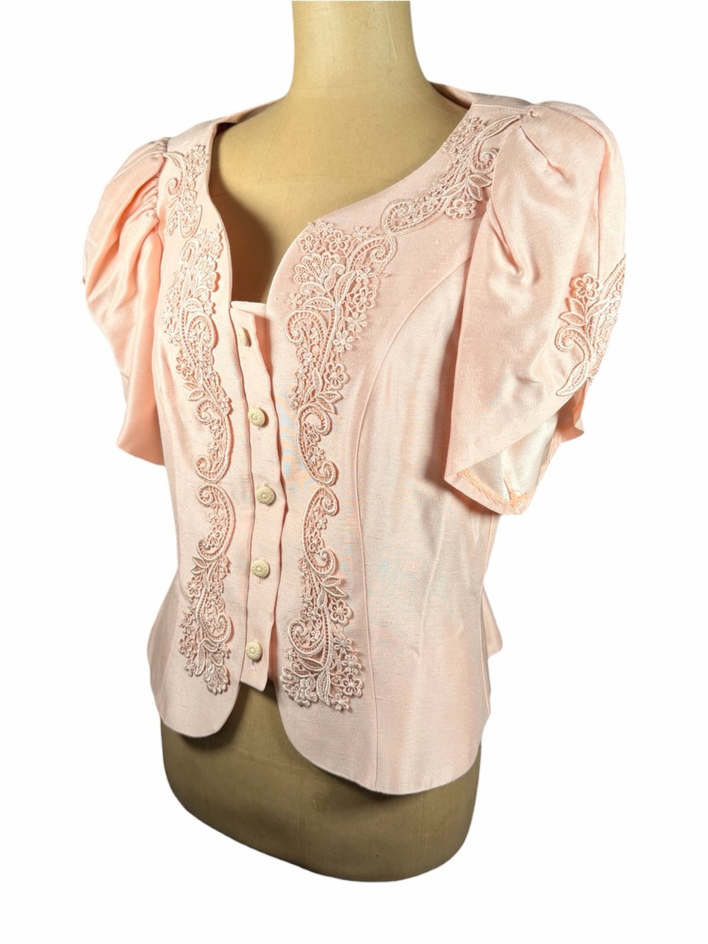 CACHET BY BARI PROTAS Vintage Pink Structured Blouse